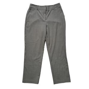 Joie	Size	10 Checkered Straight Leg Dress Pants Black White Career‎ Gingham
